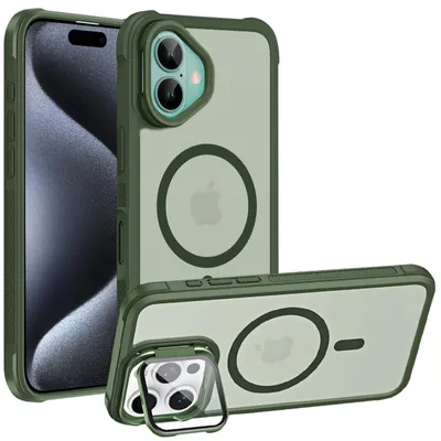 Produktbild von Schutzhülle für iPhone 17 Hülle, kompatibel mit MagSafe klappbarer Kamera Schutz Glas Ständer