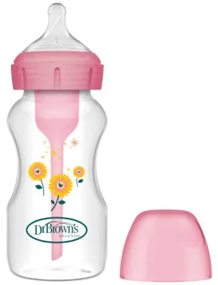 Productafbeelding van Butelka Opti+ 270 ml, geschikt vanaf de geboorte, met zonnebloemmotief / Dr. Brown's