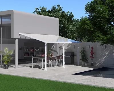 Produktbild von Palram - Canopia Aluminium Terrassenüberdachung Olympia Weiß 295x546x305 cm