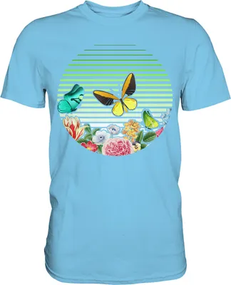 Produktbild von Garten Schmetterlinge T-Shirt – Sky Blue / L