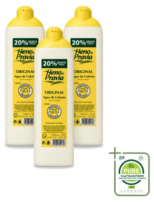 Obrázok produktu pre 3 kusy kolínskej vody Heno de Pravia Original – 780 ml – veľké balenie