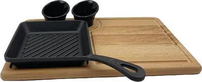 Produktbild von LAVA Grill- und Servierset aus Metall, 26 x 28 cm, LVECOPGT1616K44