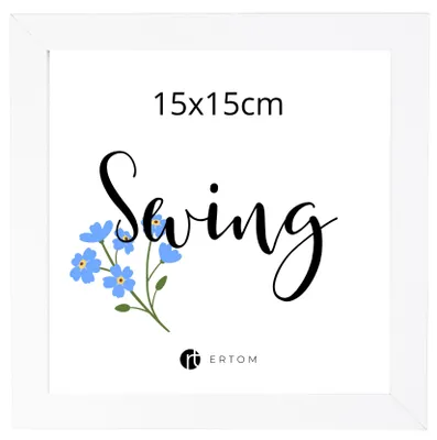 Obrázek produktu pro Rámeček na fotografie MULTI-SWING SW1515W, bílý, 15x15 cm, MDF, se sklem, stojící i zavěšený