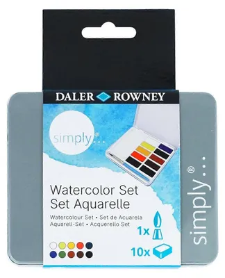Zdjęcie produktu dla DALER ROWNEY Simply zestaw akwareli 10 półkostek z pędzlem