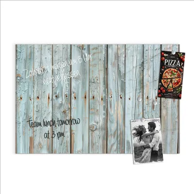 Produktbild von Magnettafel 90x60cm Pinnwand Whiteboard beschreibbar - Verwittertes Holz