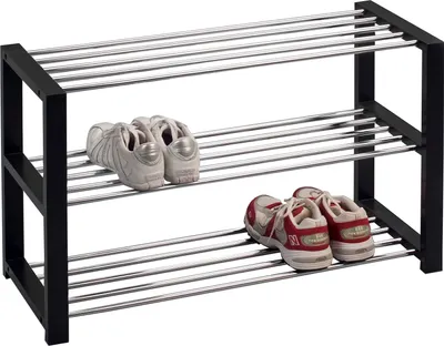 Produktbild von Schuhregal Schuhbank Regal - Run - Nachbildung Schwarz 80 x 50 cm
