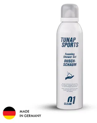 Produktbild von TUNAP SPORTS Duschschaum – 200 ml | Frischer, pflegender Schaum für Haut & Sinne | Frei von Mikroplastik, Mineralöl & Silikonen | Body Care für dein tägliches Wohlfühlritual