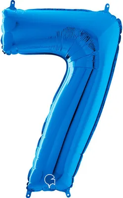 Obrázok produktu pre Fóliový balón číslo 7 modrý, 66 cm Grabo