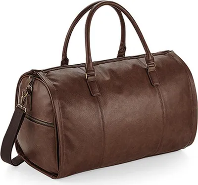 Image de Quadra QD880 | Sac de voyage NuHide Garment Weekender, 31 x 54 x 26 cm - Couleur : Tan - Taille : 54 x 33 x 29 cm