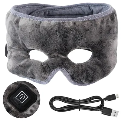 Produktbild von Beheizte Augenmaske mit USB, 3 Temperaturstufen 40–60°C, weiche Wärmeauflage für Augen, Stirn und Nebenhöhlen, geeignet für Schlaf, Reisen
