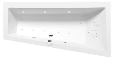 Produktbild von Polysan ANDRA R Whirlpool-Badewanne, 160x90x45cm, Highline Hydro-Air, Chrom