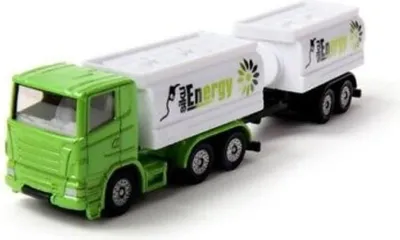 Produktbild von siku 1690, LKW mit Tankwagen und Anhänger, 1:87, grün/weiß
