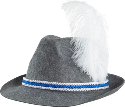 Produktbild von Grauer Trachtenhut mit Feder - grau