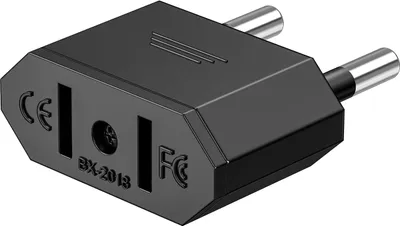 Produktbild von Reise Strom Adapter Stecker Für USA/ Japan/ Kanada/ Mexiko Zu EU Deutschland / AT Schwarz