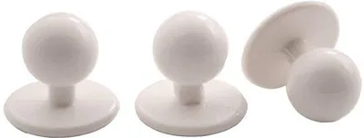 Produktbild von Kunststof koksbuisknopen 12 stuks wit