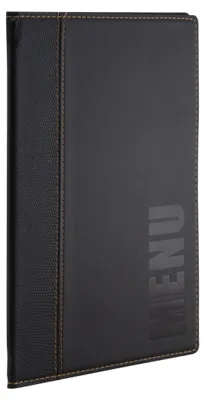 Produktbild von Securit MC-TRA5-BL, A4, Leder, PolyurethanKunststoff, Kunststoff, Schwarz, Matt, Lack, Kunststoff, Abgerundete Ecken