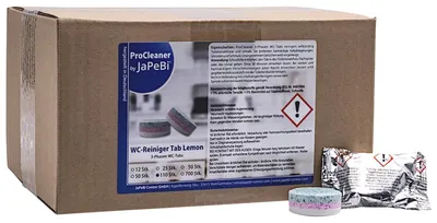 Produktbild von 25 WC-Reinigungstabletten 3-Phasen Reiniger-Tabs ProCleaner by JaPeBi, 25g lemon