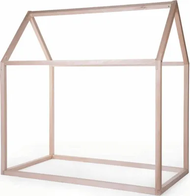 Produktbild von CHILDHOME Bett-Hausrahmen 124x78x148 cm Natur BEFRHN