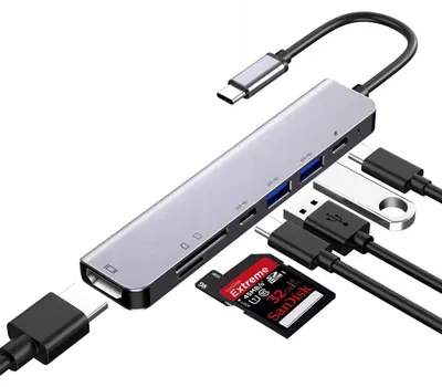 Produktbild von Adapter 7in1 HUB USB-C HDMI SC-USH85