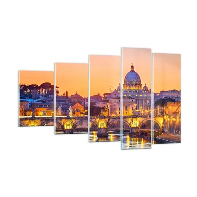 Produktbild von Bilder auf glas - Rom Italien Basilika Geschichte - 100x60cm - Glasbilder - Wandbilder - Kunstdruck - zum Aufhängen bereit - Wanddekoration aus Glas - Glas Bilder - Wandbild auf Glas - GEG100x60-2704