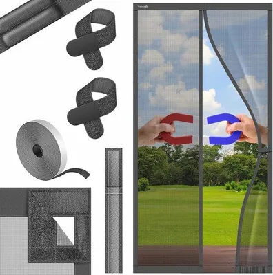 Produktbild von Fliegengitter Tür für Balkon- und Terrassentüren, magnetisch, verschiedene Größen