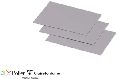 Produktbild von Clairefontaine Pollen Mini Karten Koalagrau 70x95mm 25 Stück
