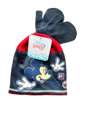 Obrázok produktu pre Disney Mickey Mouse zimná jesenná sada čiapky a rukavíc pre chlapca
