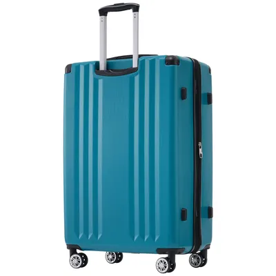Produktbild von Flieks Trolley Reisekoffer Hartschalenkoffer mit Universalrad, Handgepäck Koffer mit TSA-Schloss, XL, 50.5x31.5x76.5cm, Grün