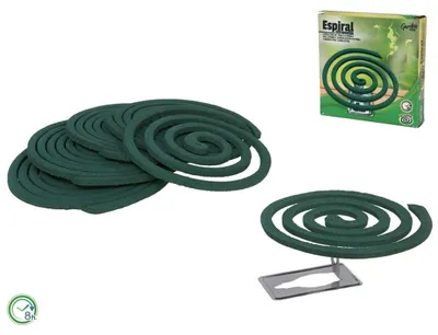 Productafbeelding van Citronella Spiralen 8 Stuks – Groene Anti-Muggen Spiraal – Inclusief Houder – Voor Buiten, Terras, Balkon & Camping – 11 cm
