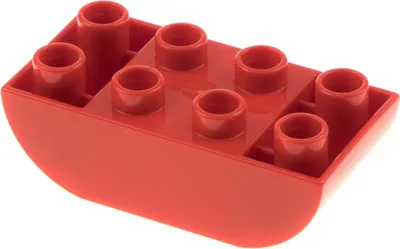 Produktbild von 1x Lego Duplo Dachstein 2x4 rot invertiert Stein doppelt gewölbt 4651503 98224