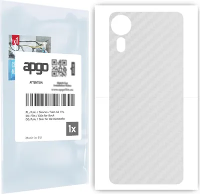 Produktbild von apgo Rückseite Schutzfolie für Samsung Galaxy XCover 5 -  Hinten Schutzfolie Carbon Transparent (durchsichtig), Rückseite Folie schützt vor Kratzern und Fingerabdrücken