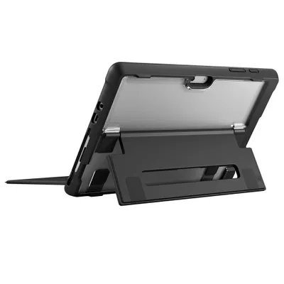 Immagine prodotto di stm goods, custodia per Microsoft Surface Go Dux, custodia rinforzata con scomparto per Surface Pen, nero trasparente