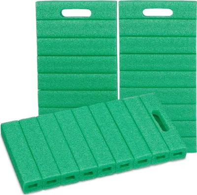 Immagine prodotto di Set di 3 cuscinetti per le ginocchia Relaxdays, per giardinaggio e officina, imbottitura morbida, dimensioni: 4 x 39,5 x 20 cm, cuscinetti per le ginocchia, verde