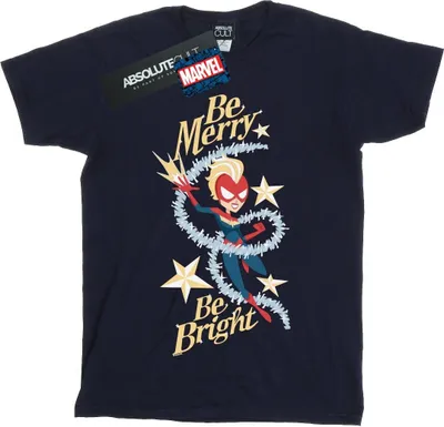 Produktbild von Marvel - "Be Merry Be Bright" T-Shirt für Herren BI43442 (L) (Marineblau)