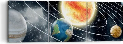 Produktbild von Bild auf Leinwand - Leinwandbild - Kosmos Planet - 90x30cm - Wand Bild - Wanddeko - Wandbilder - Leinwanddruck - Bilder - Kunstdruck - Wanddekoration - Leinwand bilder - Wandkunst - CA90x30-3646