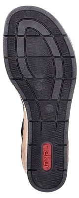 Produktbild von Rieker Damen Sandalette mit Fesselriemen und Keilabsatz 63780, Größe:39 EU, Farbe:Schwarz