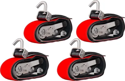 Produktbild von 4er Set HEFFA Radsicherungsgurte 2,8m 50mm 5t VDI 2700 Autotransport Transportgurte Abschleppwagen Grip-Schutzhülle
