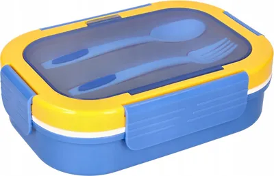 Produktbild von Lunchbox 900ML (23*16*6,3cm) + Besteck BLAU