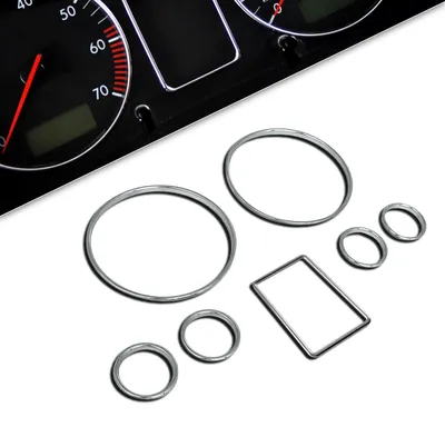 Productafbeelding van Chroomringen, snelheidsmeterringen, chroomringen voor snelheidsmeter, SET voor Audi A3 8L, A4 B5, A6 4B C5