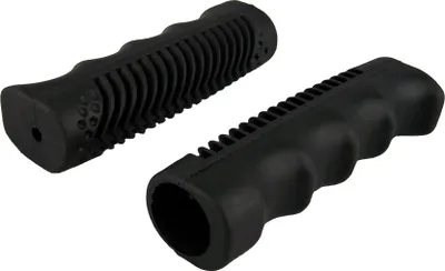 Produktbild von Retro Gummi Griffe Vintage 110 mm schwarz Fahrradgriffe für Fahrradlenker