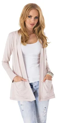 Produktbild von Damen Cardigan Poncho; Beige S/M 36/38