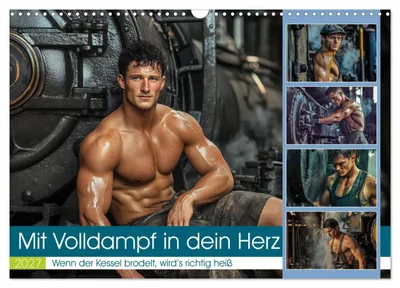 Produktbild von Mit Volldampf in dein Herz (Wandkalender 2027 DIN A3 quer), CALVENDO Monatskalender