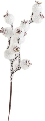 Produktbild von Künstliche Beerenstiele aus weißem Schaumstoff, künstliche Weihnachtsbeerenzweige für Weihnachtsbaum- und Kranzdekoration