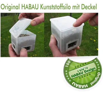 Produktbild von Vogelhaus HABAU Helgoland Holz Futterhaus mit Silo und Ständer