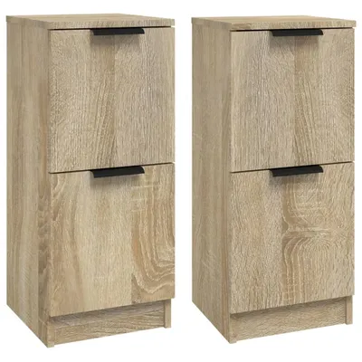 Produktbild von Sideboards 2 Stk. Sonoma-Eiche 30x30x70 cm Holzwerkstoff