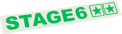 Immagine prodotto di Adesivo Sticker Scritta Logo STAGE6 110 x 33 mm Verde