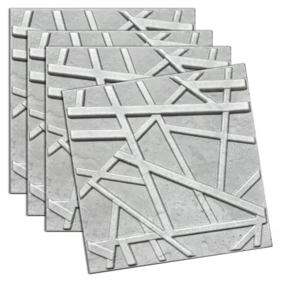 Zdjęcie produktu dla Verdico | Panele ścienne z polistyrenu 3D - Szary - 50x50 cm - Wygląd betonu - Panele sufitowe - 1 sztuka - 0,25 m2