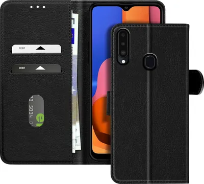 Obrázek produktu pro Avizar, koženkové pouzdro s funkcí stojánku Samsung Galaxy A20s, černé