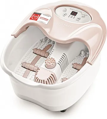 Immagine prodotto di Prima Austria - Vasca per piedi con funzione massaggio, digitale, 450W, display LED e luce rossa, adatta fino al numero 43. Vasca elettrica per piedi con 3 accessori