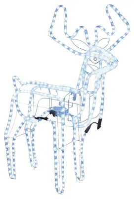 Produktbild von vidaXL LED-Silhouette Rentier mit bewegendem Kopf Kaltweiß 76x42x87 cm